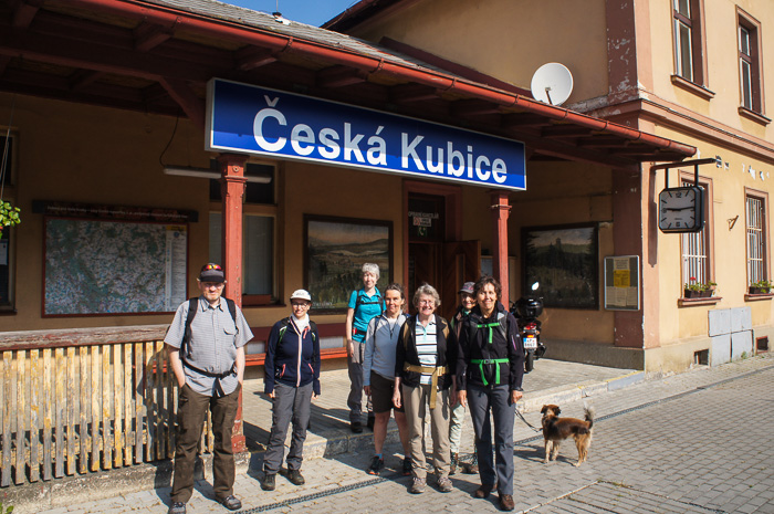 Die BN-Wandergruppe erstmals auf tschechischem Boden. Heute sind wir sehr mager!