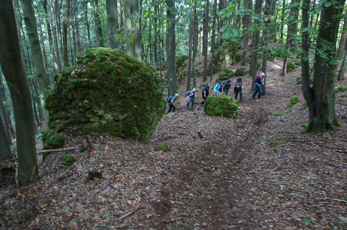 Der Weg zur Kapellenruine ist wieder ganz schön steil.