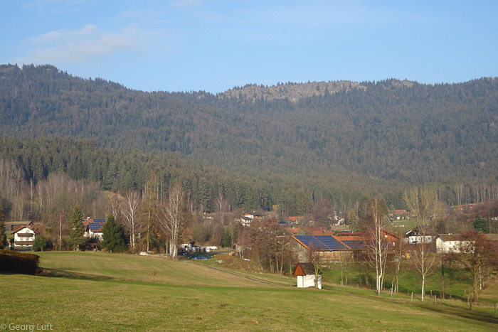 Blick zurück: Steinbühler Gesenke. Rückzugsgebiet für den Luchs.