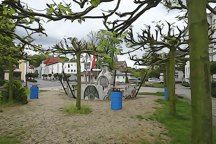 Und auch noch der schöne Bahnhofsvorplatz. ENDE