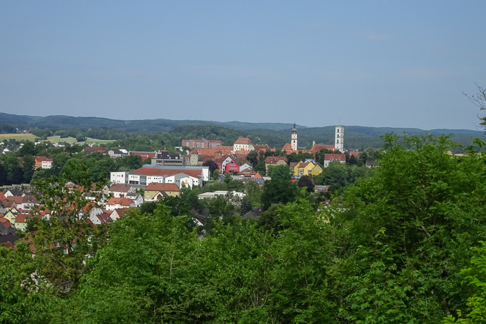 Blick auf die Herzogsstadt. Das schlechte Wetter von gestern ist vergessen, die Temperaturen sind angenehm.
