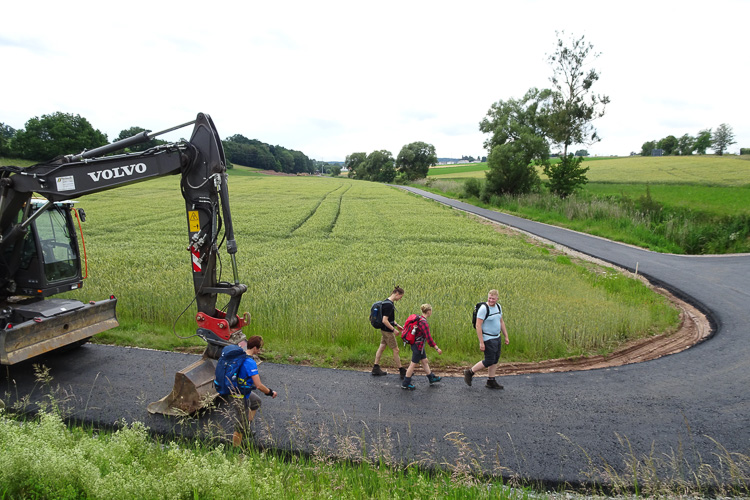 Vor Kohlberg weihen wir das neue Teilstück des Radwegs Paris-Tokyo ein. 