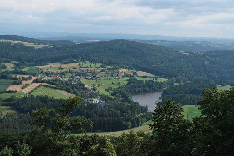 Blick zum Eixendorfer Stausee.