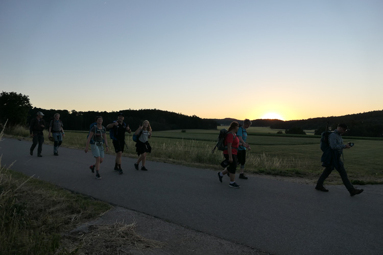21:34. Sonnenuntergang in der Kuppenalb.