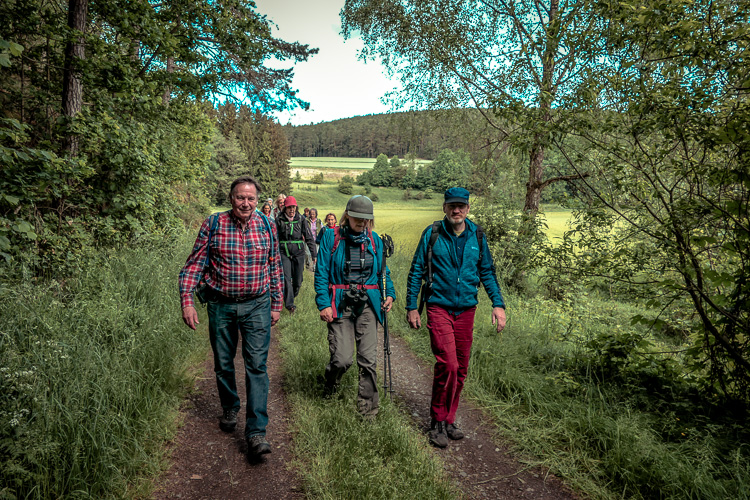 Die Wanderung startet gemütlich entlang der Naab.