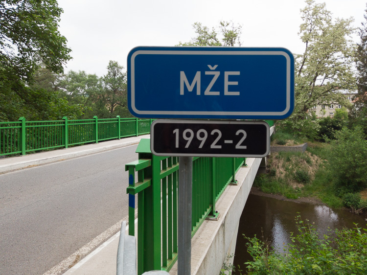 Unser Ziel ist das Tal der Mies, tschechisch Mze - mit dem Haken auf dem z.
