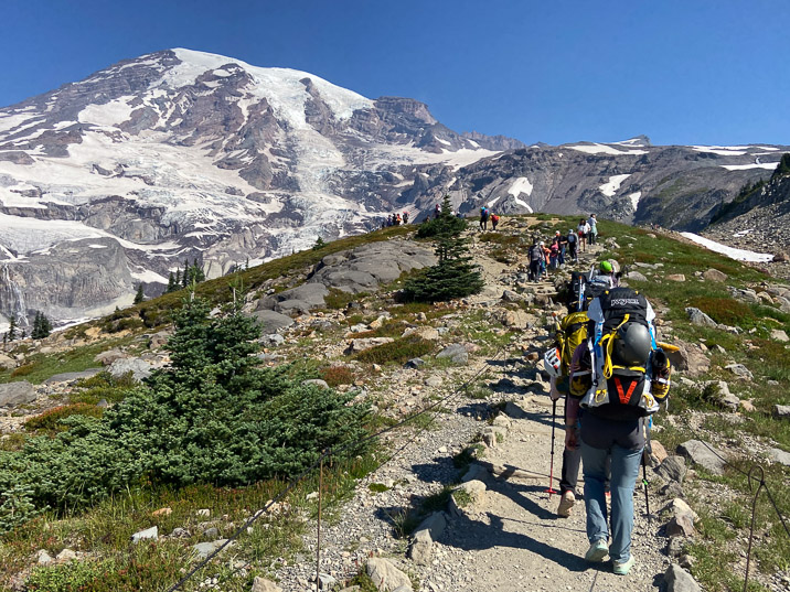 The number of people there creates a feeling of Mount Everest in May.