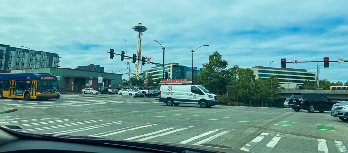 Our hotel is quite near to the Space Needle.
