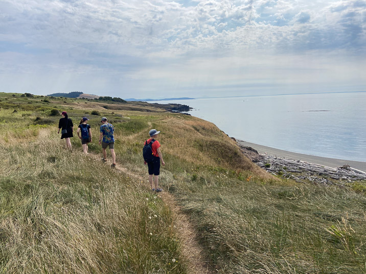 We take a stroll along the coastline.