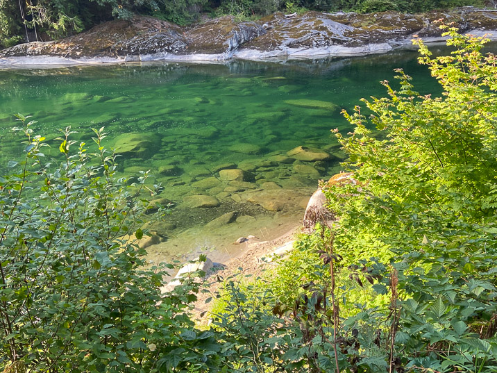 It's overlooking the Skykomish River.