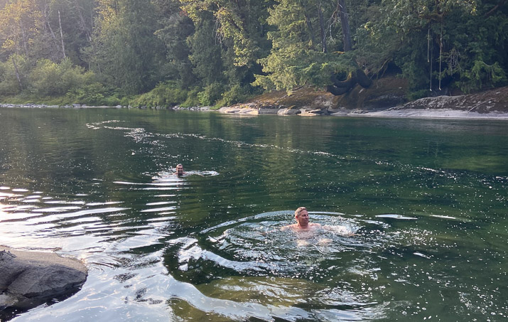 It welcomes visitors to a fresh dip.