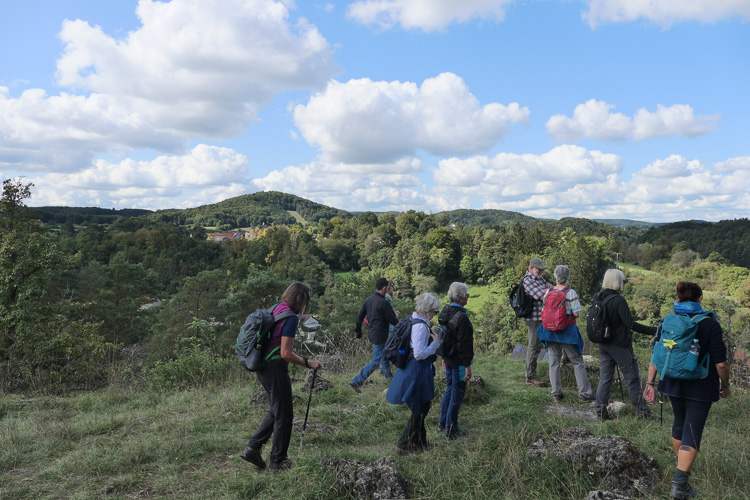 Blick übers Labertal zum Schlossberg.