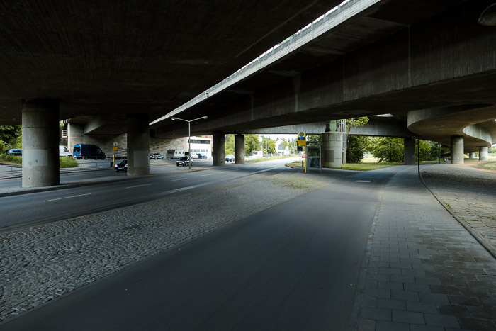 Die Frankenstraße markiert den Übergang von Land zu Stadt. 