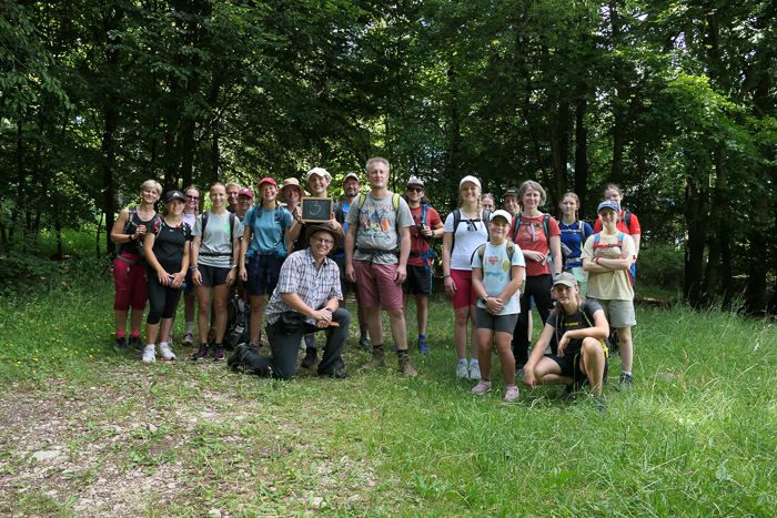Und nach dem Abstieg vom Buchberg (607 m) ist schon wieder eine Stunde um.