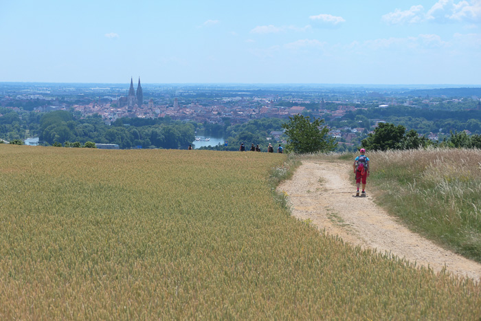 Regensburg bruzzelt gar schön bei 32. Grad.